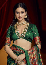 Lovely Green Color Tussar Fabric Casual Saree
