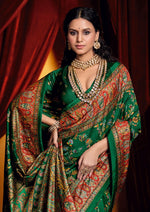 Lovely Green Color Tussar Fabric Casual Saree