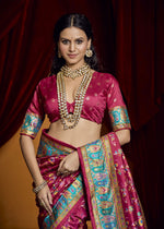 Lovely Pink Color Tussar Fabric Casual Saree