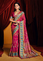 Lovely Pink Color Tussar Fabric Casual Saree