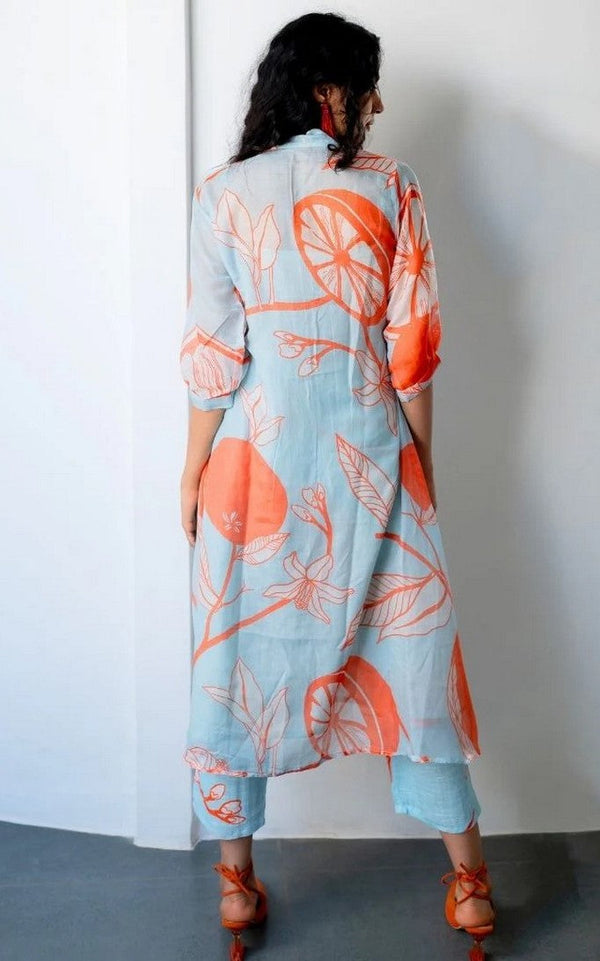 Divine Aqua Color Viscose Fabric Designer Suit