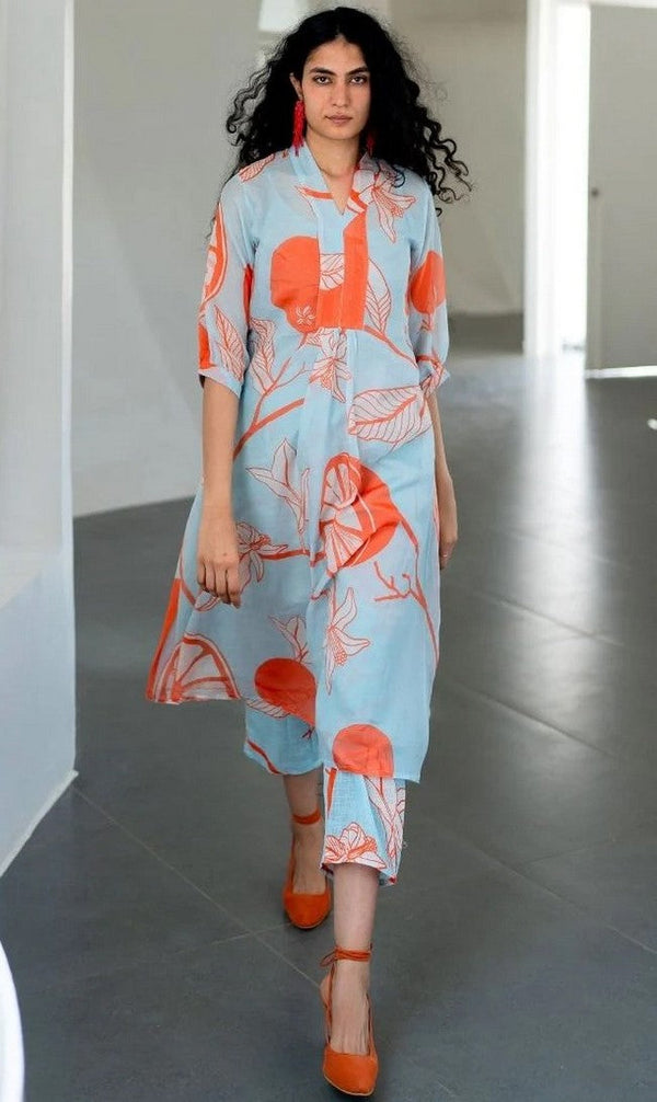 Divine Aqua Color Viscose Fabric Designer Suit
