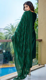 Divine Green Color Silk Fabric Designer Suit