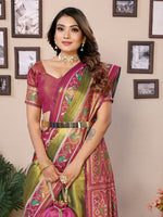 Lovely Green Color Banarasi Fabric Partywear Saree
