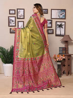 Lovely Green Color Banarasi Fabric Partywear Saree