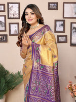Lovely Orange Color Banarasi Fabric Partywear Saree