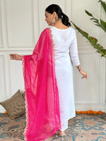Amazing White Color Viscose Fabric Designer Suit