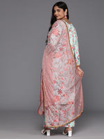 Divine Green Color Crepe Fabric Designer Kurti With Bottom
