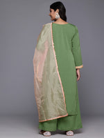 Divine Green Color Crepe Fabric Designer Kurti