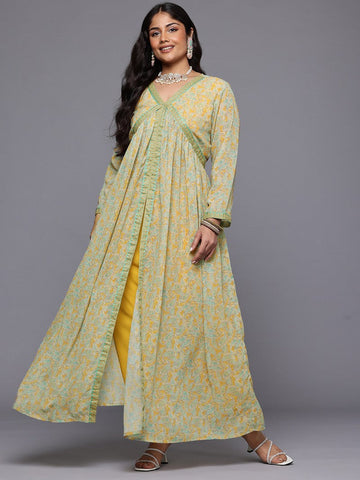 Divine Multi Color Cotton Fabric Designer Kurti