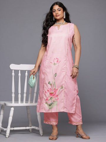 Divine Purple Color Georgette Fabric Designer Kurti
