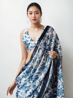 Amazing White Color Chinon Fabric Casual Saree
