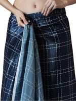 Amazing Navy Blue Color Chinon Fabric Casual Saree
