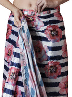 Lovely Multi Color Chinon Fabric Casual Saree