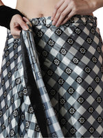 Lovely Black Color Chinon Fabric Casual Saree