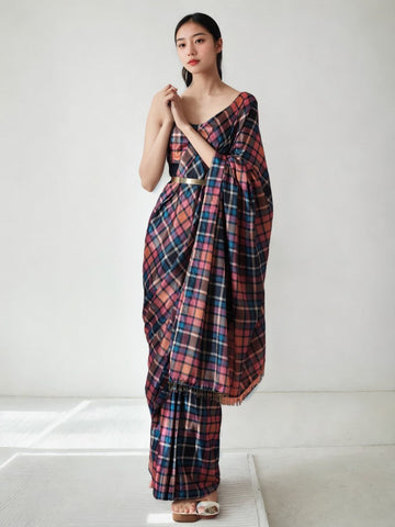 Lovely Multi  Color Chinon Fabric Casual Saree