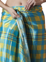 Classy Turquoise Color Chinon Fabric Casual Saree