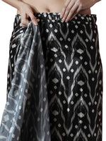 Classy Black Color Chinon Fabric Casual Saree