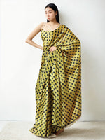 Classy Yellow Color Chinon Fabric Casual Saree