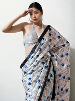 Classy White Color Chinon Fabric Casual Saree