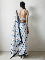 Classy White Color Chinon Fabric Casual Saree