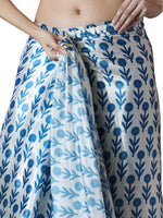 Classy Blue Color Chinon Fabric Casual Saree