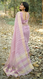 Amazing Purple Color Silk Fabric Casual Saree