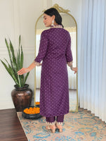 Amazing Wine Color Vichitra Fabric Designer Suit