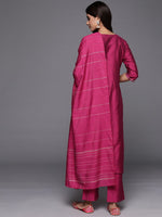 Amazing Pink Color Viscose Fabric Designer Suit