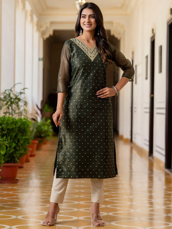 Amazing Pink Color Shimmer Fabric Designer Kurti