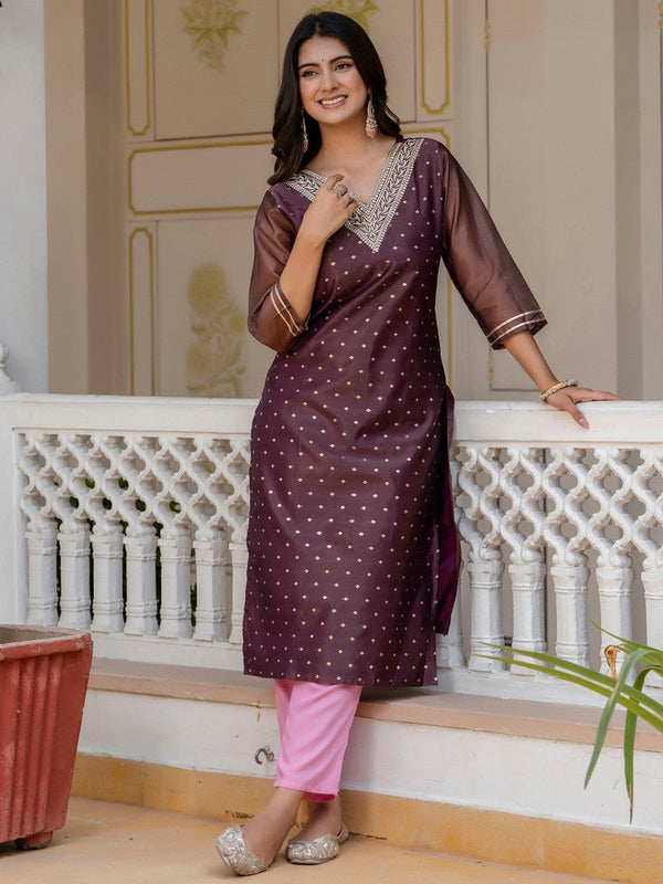 Amazing Grey Color Shimmer Fabric Designer Kurti