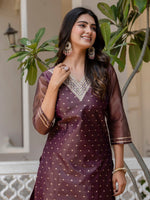 Amazing Grey Color Shimmer Fabric Designer Kurti