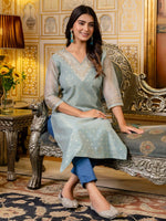Amazing Black Color Shimmer Fabric Designer Kurti