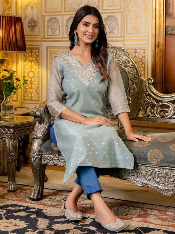 Amazing Black Color Shimmer Fabric Designer Kurti