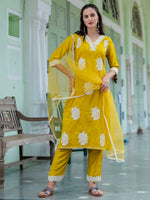 Dazzling Yellow Color Silk Fabric Designer Suit