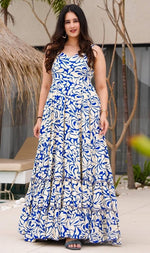 Dazzling Cream Color Rayon Fabric Gown