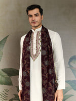 Dazzling White Color Viscose Fabric Mens Kurta