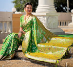 Lovely Green Color Banarasi Fabric Partywear Saree
