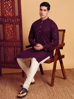 Amazing Purple Color Rayon Fabric Kurta Pajama