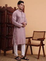 Amazing Purple Color Rayon Fabric Kurta Pajama