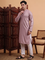 Amazing Purple Color Rayon Fabric Kurta Pajama