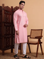 Amazing Pink Color Rayon Fabric Kurta Pajama
