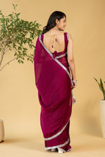 Amazing Maroon Color Chiffon Fabric Partywear Saree