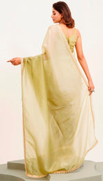 Amazing Green Color Chiffon Fabric Designer Saree