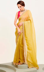 Amazing Yellow Color Silk   Fabric Casual Saree