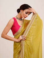 Amazing Yellow Color Silk   Fabric Casual Saree