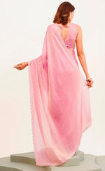 Amazing Pink Color Silk   Fabric Designer Saree