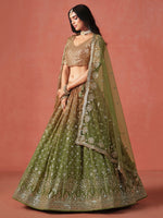 Striking Beige Color Georgette Fabric Party Wear Lehenga