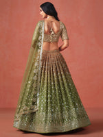 Striking Beige Color Georgette Fabric Party Wear Lehenga