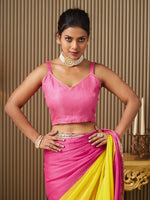 Lovely Pink Color Chiffon Fabric Designer Saree